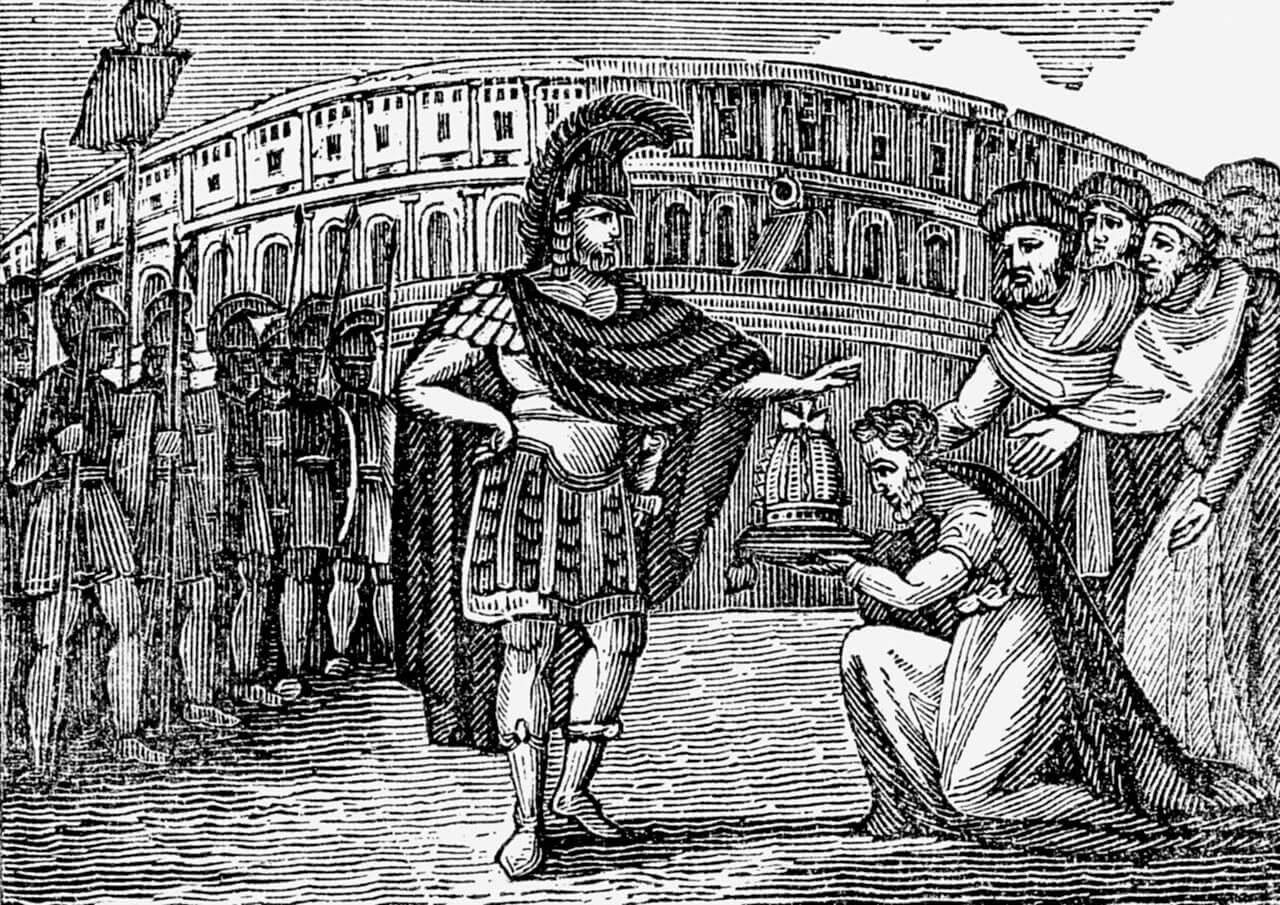 Belisario rechaza la corona ofrecida por los godos