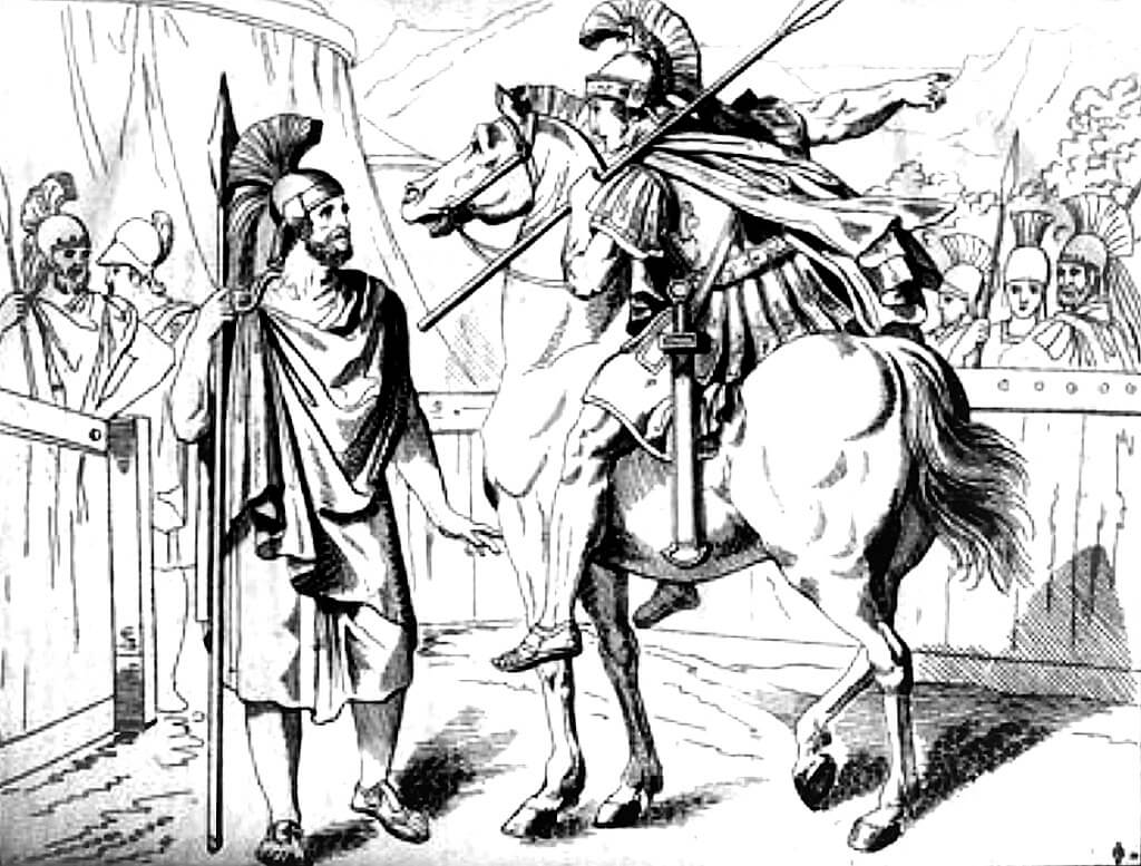Arístides advirtió por Alejandro I de Macedonia del inminente ataque persa en la batalla de Platea, 479 a. C.