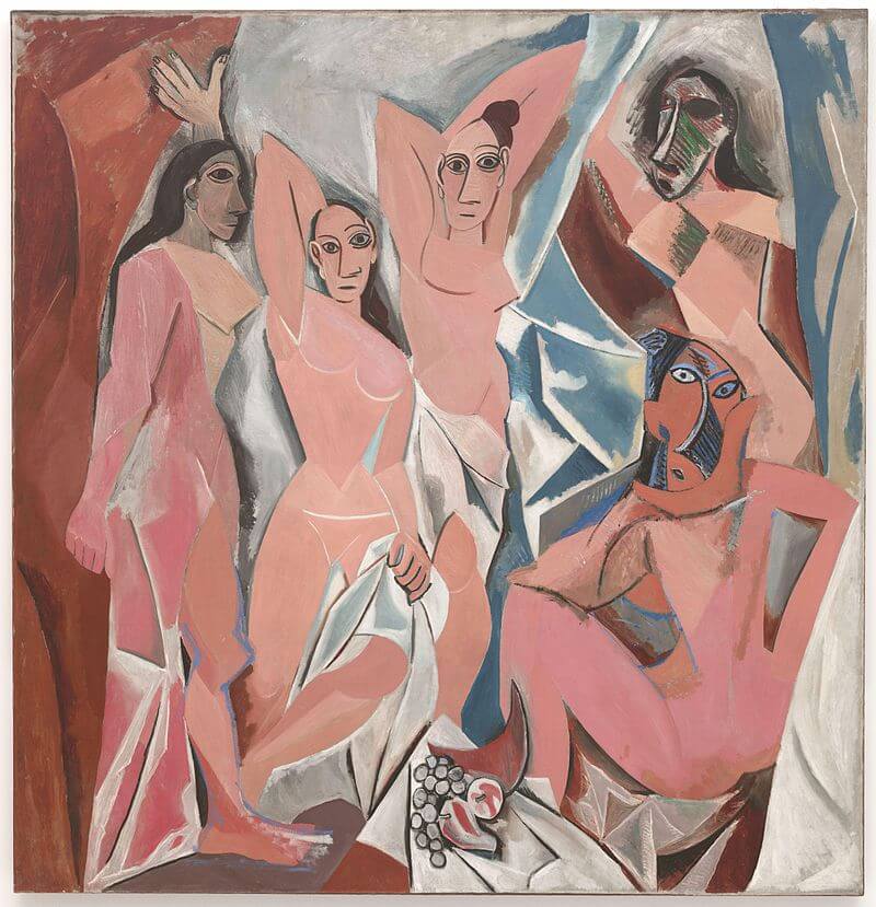 Pablo Picasso, Les Demoiselles d'Avignon, 1907, considerado un gran paso hacia la fundación del movimiento cubista