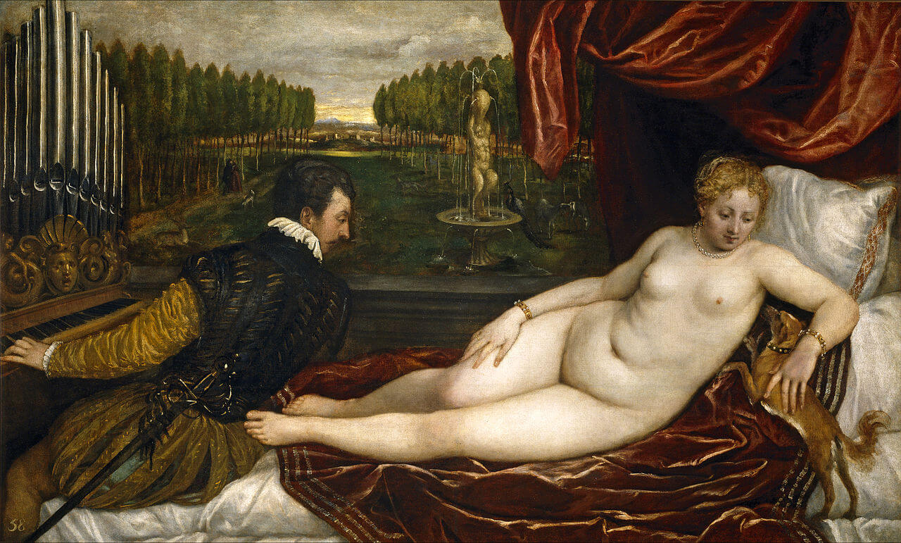Venus y organista y perrito, c. 1550. Museo del Prado, Madrid.