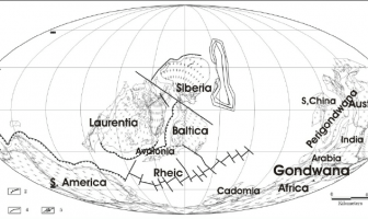 Placas tectónicas de la Tierra durante el período Silúrico Temprano (Fuente: wikipedia.org)