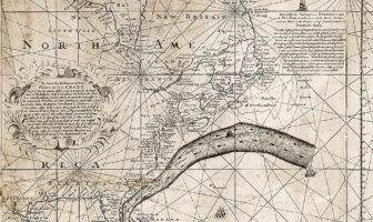 Mapa de Benjamin Franklin de la Corriente del Golfo, impreso en Londres en 1769